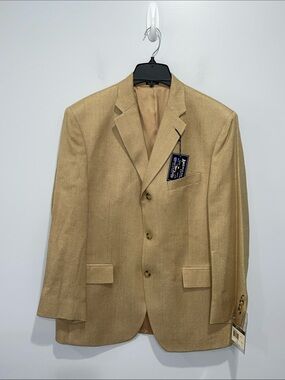 American Living Tan 100 percent Silk Sport Coat size 42 Short NEW